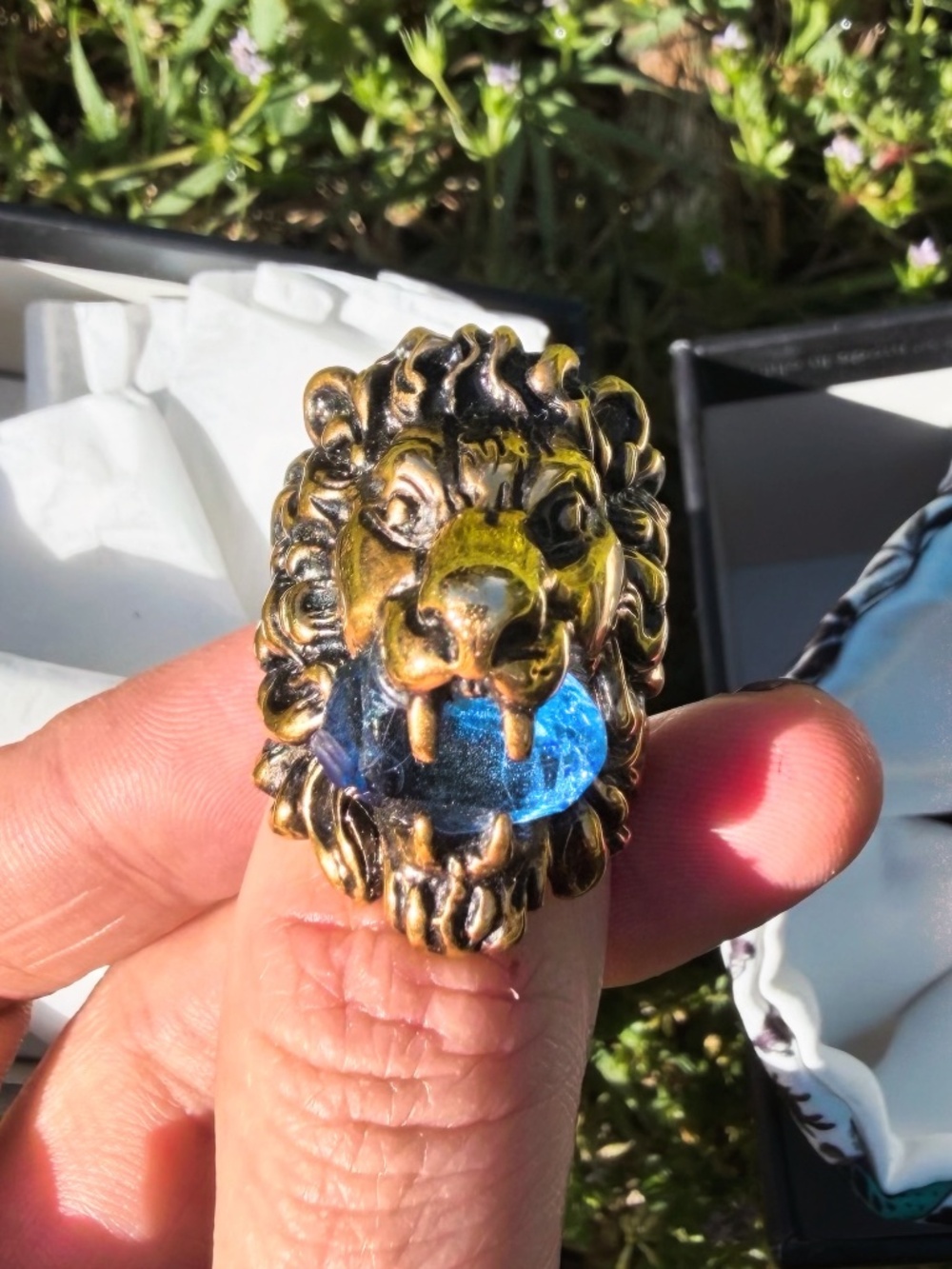 Gucci Lion Head Cocktail Ring